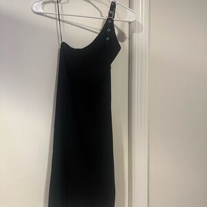 Zara Black One-Shoulder Dress